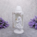 Лампадка капличка середня біла з ангелом Glass Art 33год Лампадка капличка середня біла з ангелом Glass Art 33год