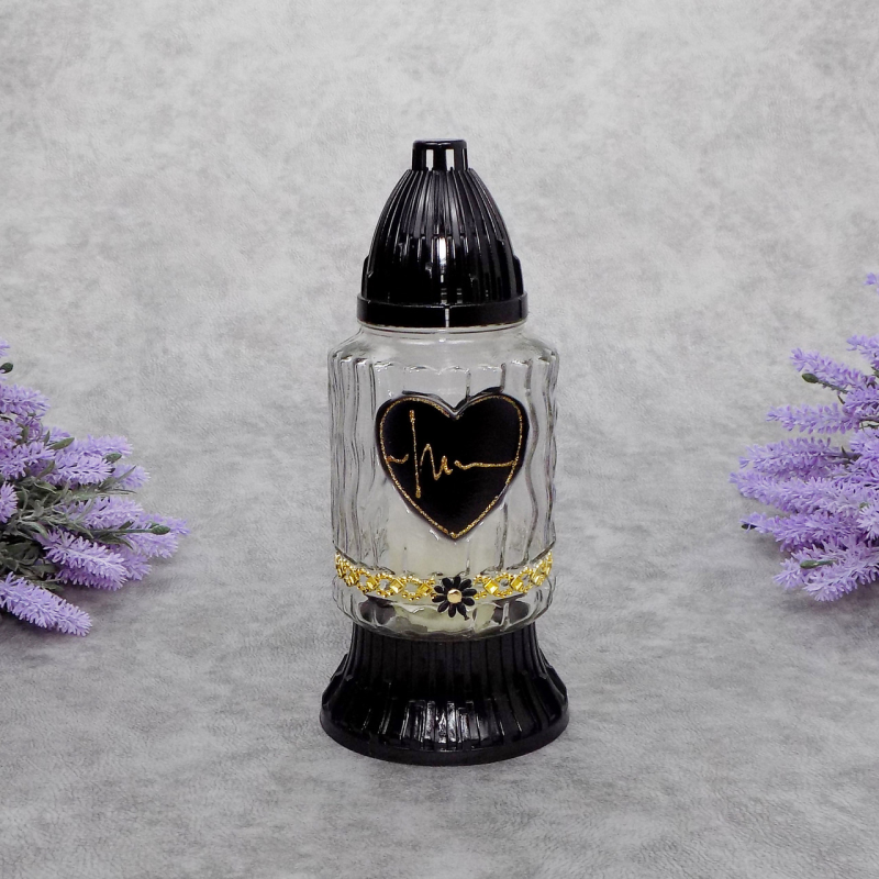 Лампадка скляна середня 553U Serce 20 год Лампадка скляна середня 553U Serce 20 год