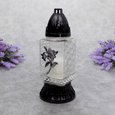 Лампадка скляна з аплікацією квітки 54U Apl 20 год