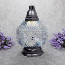 Лампадка скляна велика шестикутник LPD Szescian 65 год