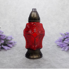 Лампадка скляна середня мікс 768U Czyste 33 год червона