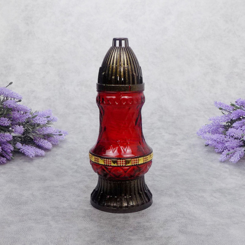 Лампадка скляна середня мікс LP557U 33 год