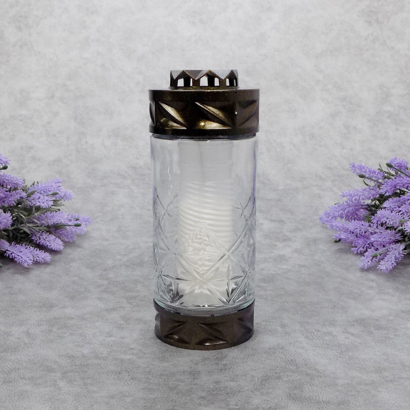 Лампадка скляна середня циліндр LP279 33 год