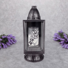 Лампадка середня аплікація з серцем GlassArt Km 14год