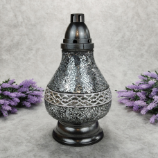 Лампадка скляна елегантна Witraz Karafka срібляста