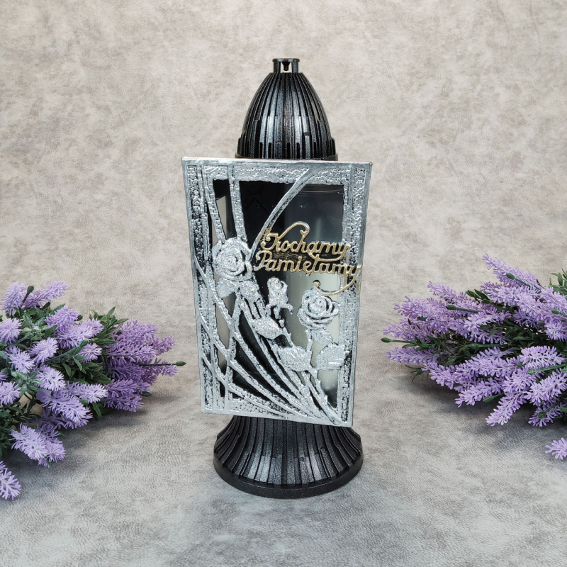 Лампадка середня срібляста Glass Art Kapliczka 33год Лампадка середня срібляста Glass Art Kapliczka 33год