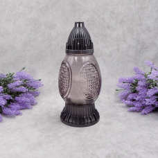 Лампадка скляна середня 574U графіт 20год