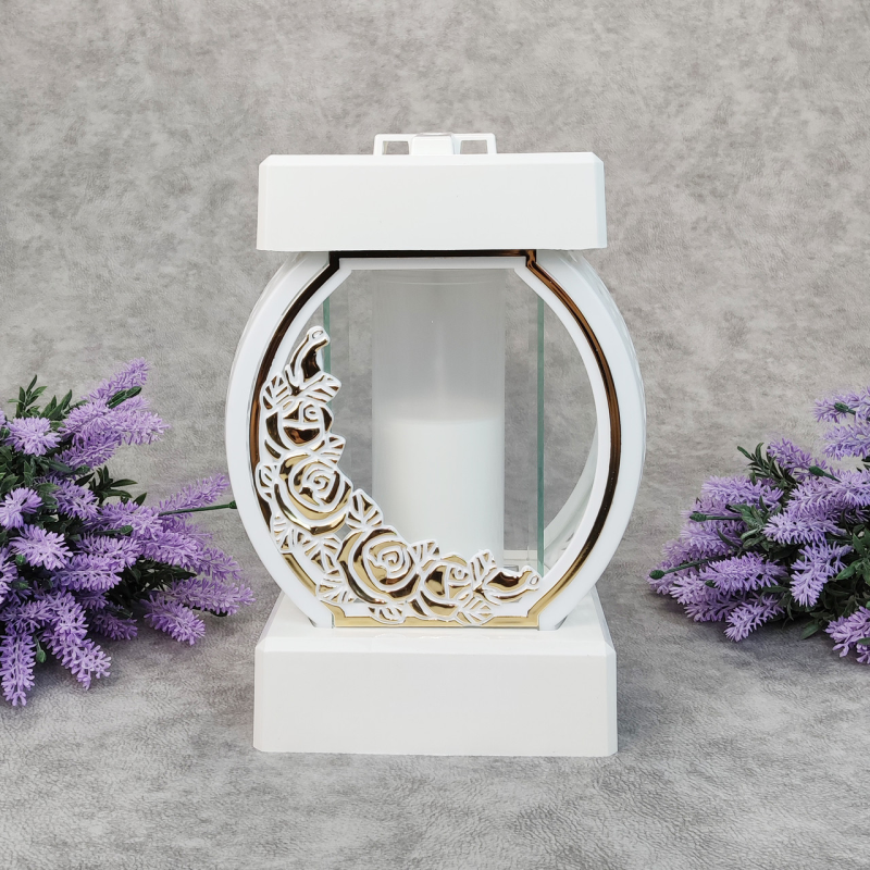 Лампадка велика біла з трояндами Kolo Ratan Roza Decor 120 год Лампадка велика біла з трояндами Kolo Ratan Roza Decor 120 год