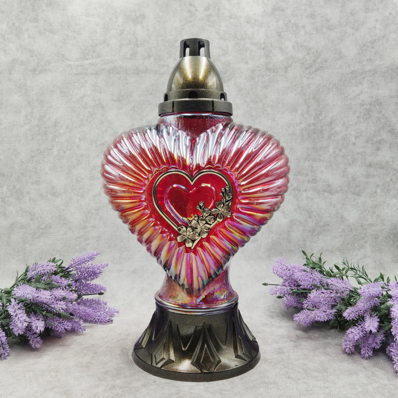 Лампадка скляна велика серце Serce Duze 64 год Лампадка скляна велика серце Serce Duze 64 год
