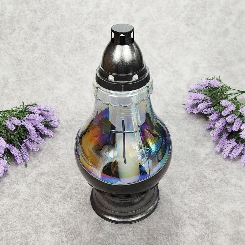 Лампадка велика скляна чорна Koniak Tasma 64 год Лампадка велика скляна чорна Koniak Tasma 64 год