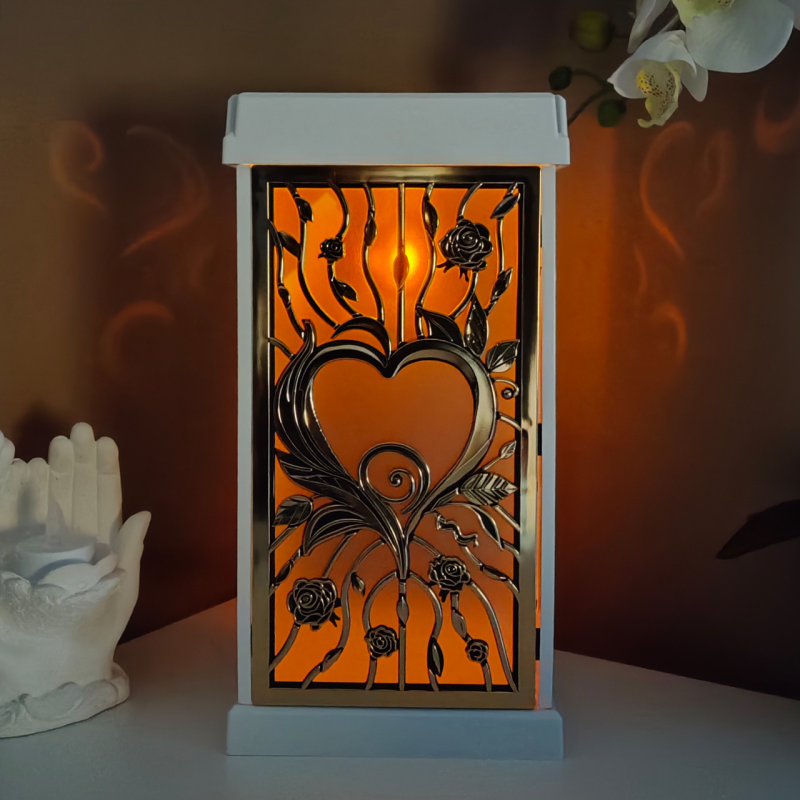 Лампадка на сонячній батареї біла ажурна велика Fermo Лампадка на сонячній батареї біла ажурна велика Fermo