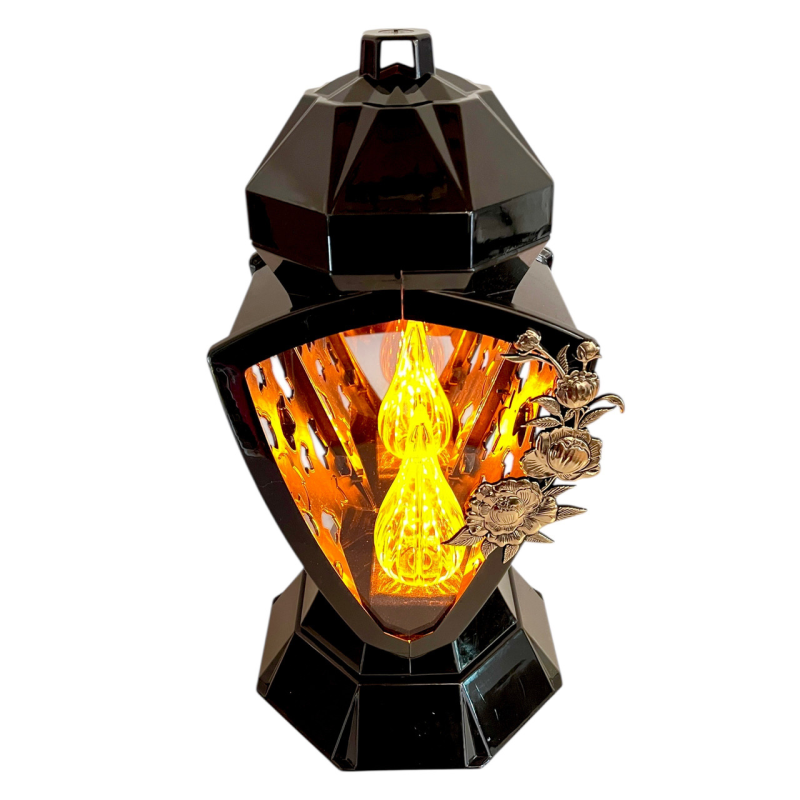 Лампадка велика з аплікацією чорна 11Wazon 39см Лампадка велика з аплікацією чорна 11Wazon 39см