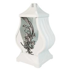 Лампадка біла елегантна з аплікацією Rozeta