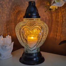 Лампадка велика морожене скло Serce 33год