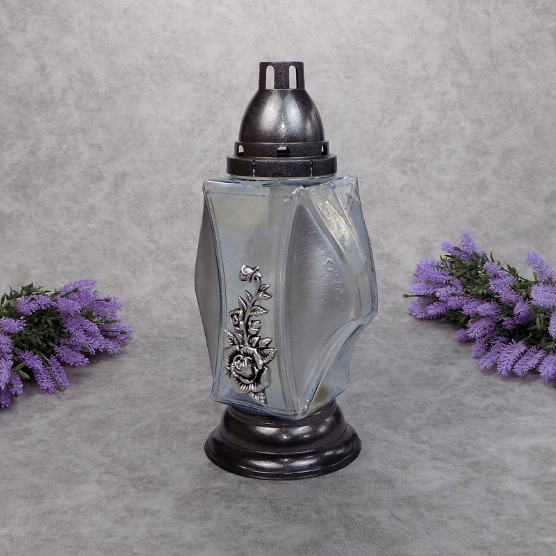 Лампадка скляна велика Urna Krzyz Zywica 45год Лампадка скляна велика Urna Krzyz Zywica 45год