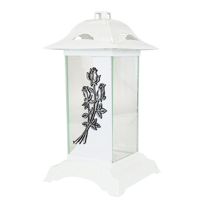 Лампадка середня біла з аплікацією Glass Art 4 Apl Лампадка середня біла з аплікацією Glass Art 4 Apl