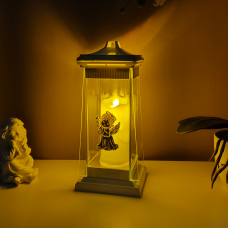 Лампадка скляна середня ангел Glass ART 3T Mini White