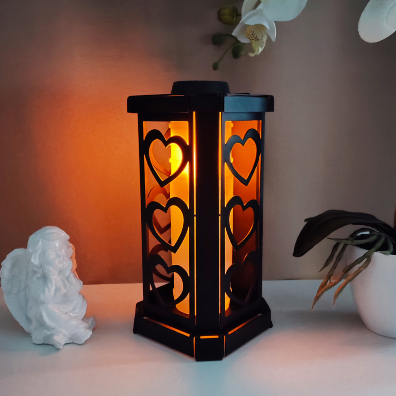 Сонячна металева лампадка Aura Solar Серце Живе полум“я