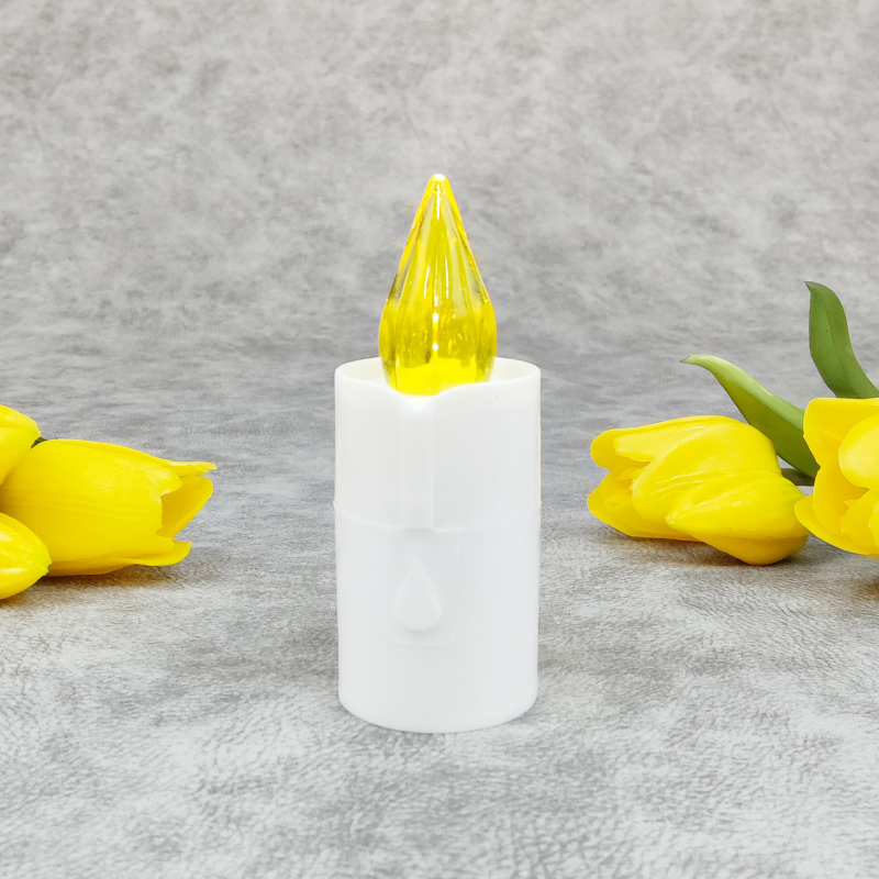 Свічка на батарейках мікс Led MD1 жовта 10см