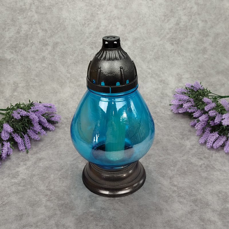 Лампадка велика скляна блакитна Koniak3 45год Лампадка велика скляна блакитна Koniak3 45год