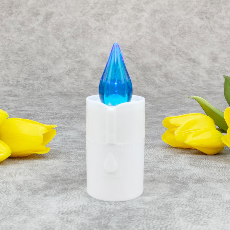 Свічка на батарейках мікс Led MD1 10 см Блакитний