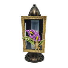 Лампадка середня золотиста Бузкова кала Glass Art Kapliczka 33год