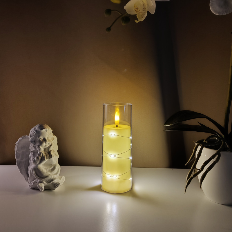 Свічка у циліндрі зі стрічкою Led Sunlight 15см 90 днів Свічка у циліндрі зі стрічкою Led Sunlight 15см 90 днів