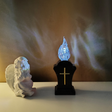 Свічка Led-гібрид (акумулятор+сонце) Sunlight прозора