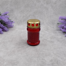 Лампадка скляна наливна 33Wp червона 11год