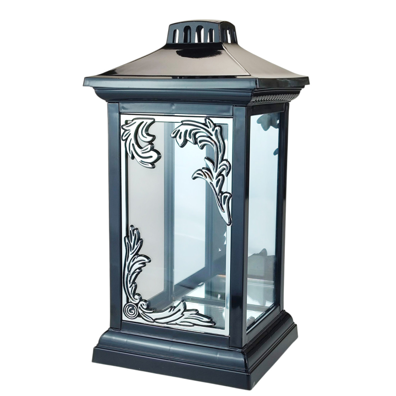 Лампадка капличка велика чорно-срібна Lampion-L26 34см Лампадка капличка велика чорно-срібна Lampion-L26 34см