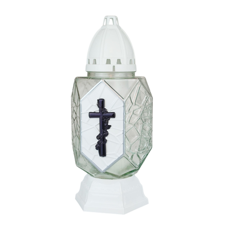 Лампадка скляна декоративна Castel біла Лампадка скляна декоративна Castel біла