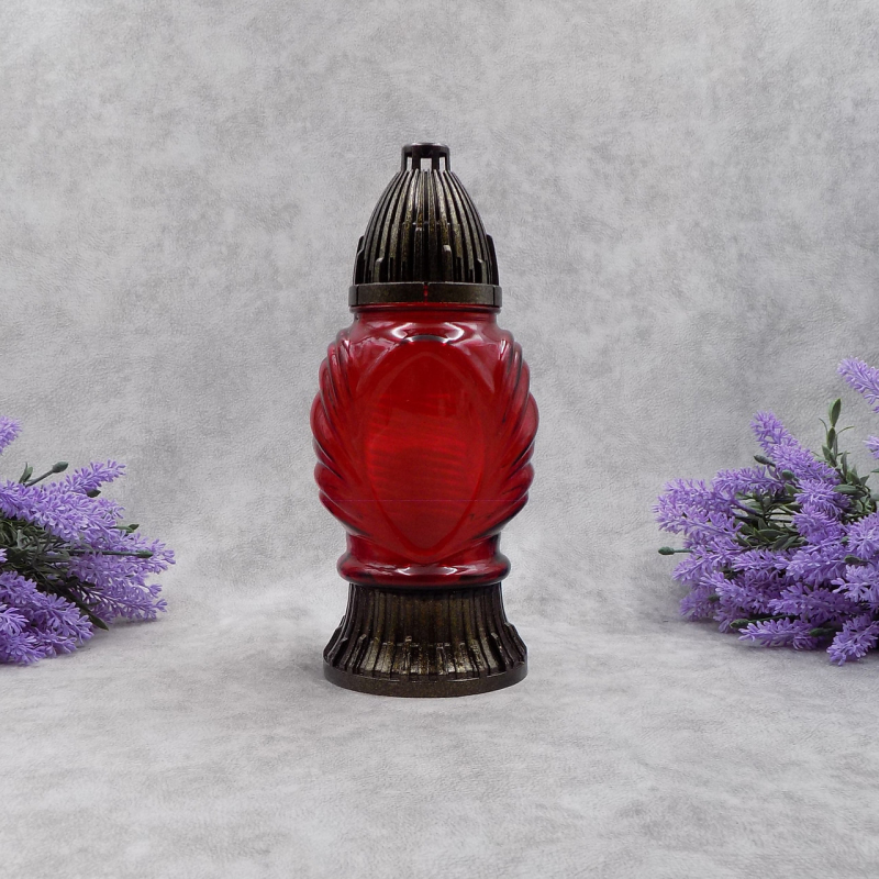 Лампадка скляна середня LP116 червона 20 год Лампадка скляна середня LP116 червона 20 год