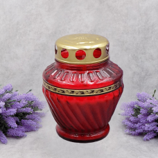 Лампадка скляна заливна LP680p 26год червона