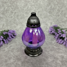 Лампадка велика скляна бузкова Koniak3 45год