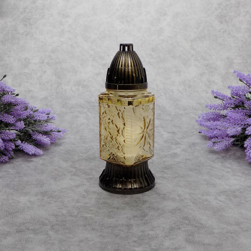 Лампадка скляна середня цирконій LP22U золотиста 20ч Лампадка скляна середня цирконій LP22U золотиста 20ч