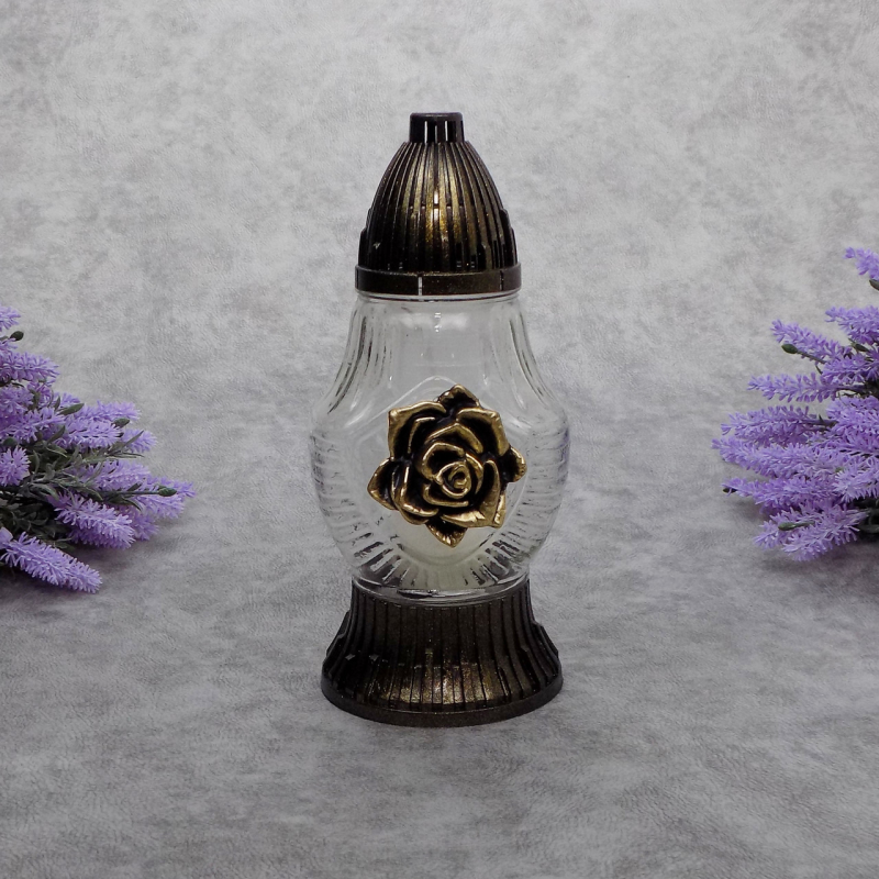 Лампадка скляна середня 50U бронзова 20год Лампадка скляна середня 50U бронзова 20год