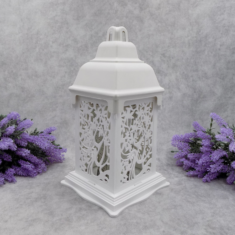 Лампадка велика ажурна Білий вазон 33год Лампадка велика ажурна Білий вазон 33год