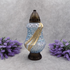 Лампадка скляна середня 45год Koniaczek золотиста