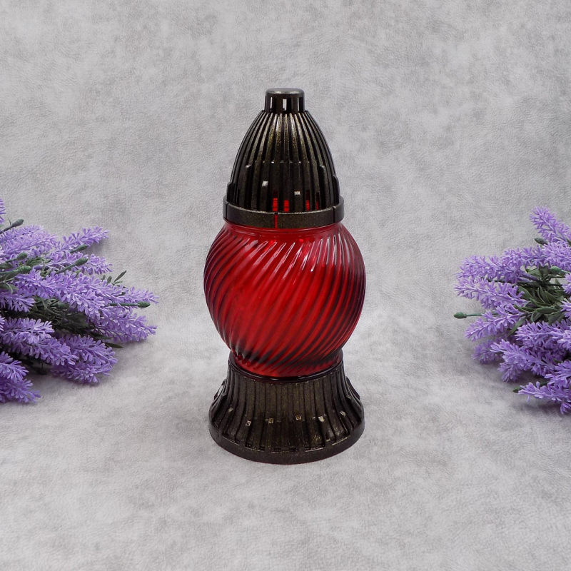 Лампадка скляна куля Світло спіралі 14WKL червона 17год Лампадка скляна куля Світло спіралі 14WKL червона 17год