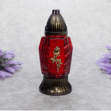 Лампадка скляна Вічна Троянда червона LP565U 20год